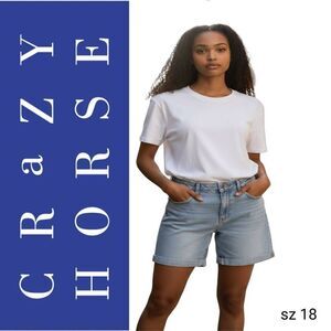 Crazy Horse by Liz Claiborne Stretch Denim Jean Shorts